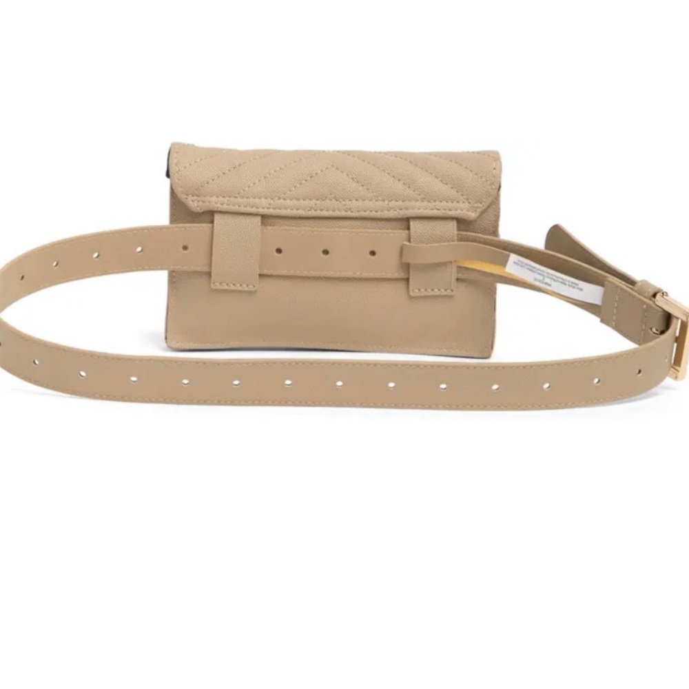 STEVE MADDEN TAN BELT BAG